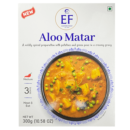 Eastern Feast - Ready to Eat Vegetarian Meals, 10.58 oz (Aloo Matar) 4 PACK.