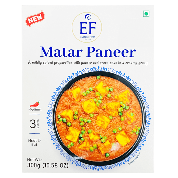 Eastern Feast - Ready to Eat Vegetarian Meals, 10.58 oz (Matar Paneer) 10 PACK.