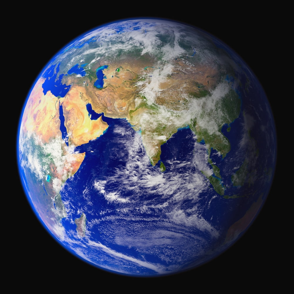 Eastern Hemisphere Asia Canvas Art - Don Hammond Design Pics (24 x 24)