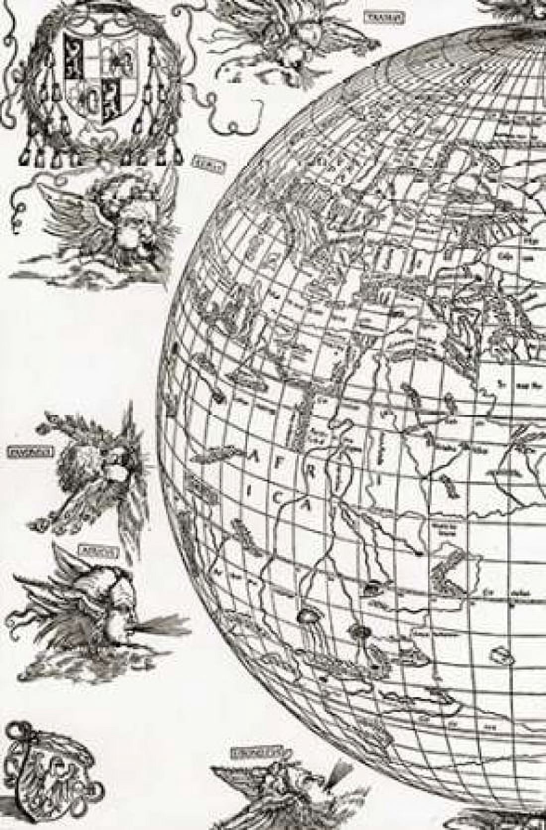 Eastern Hemisphere Of The Terrestial Globe Canvas Art - Albrecht Durer (24 x 36)