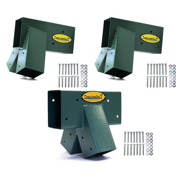 Eastern Jungle Gym Swing Set Bracket Kit with 2 Easy 1-2-3 A-Frame Brackets and 1 Easy 1-2-3 A-Frame Middle Bracket