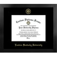 thumbnail image 1 of Eastern Kentucky University 11w x 8.5h Manhattan Black Single Mat Gold Embossed Diploma Frame with Bonus Campus Images Lithograph (value savings at $59), 1 of 6