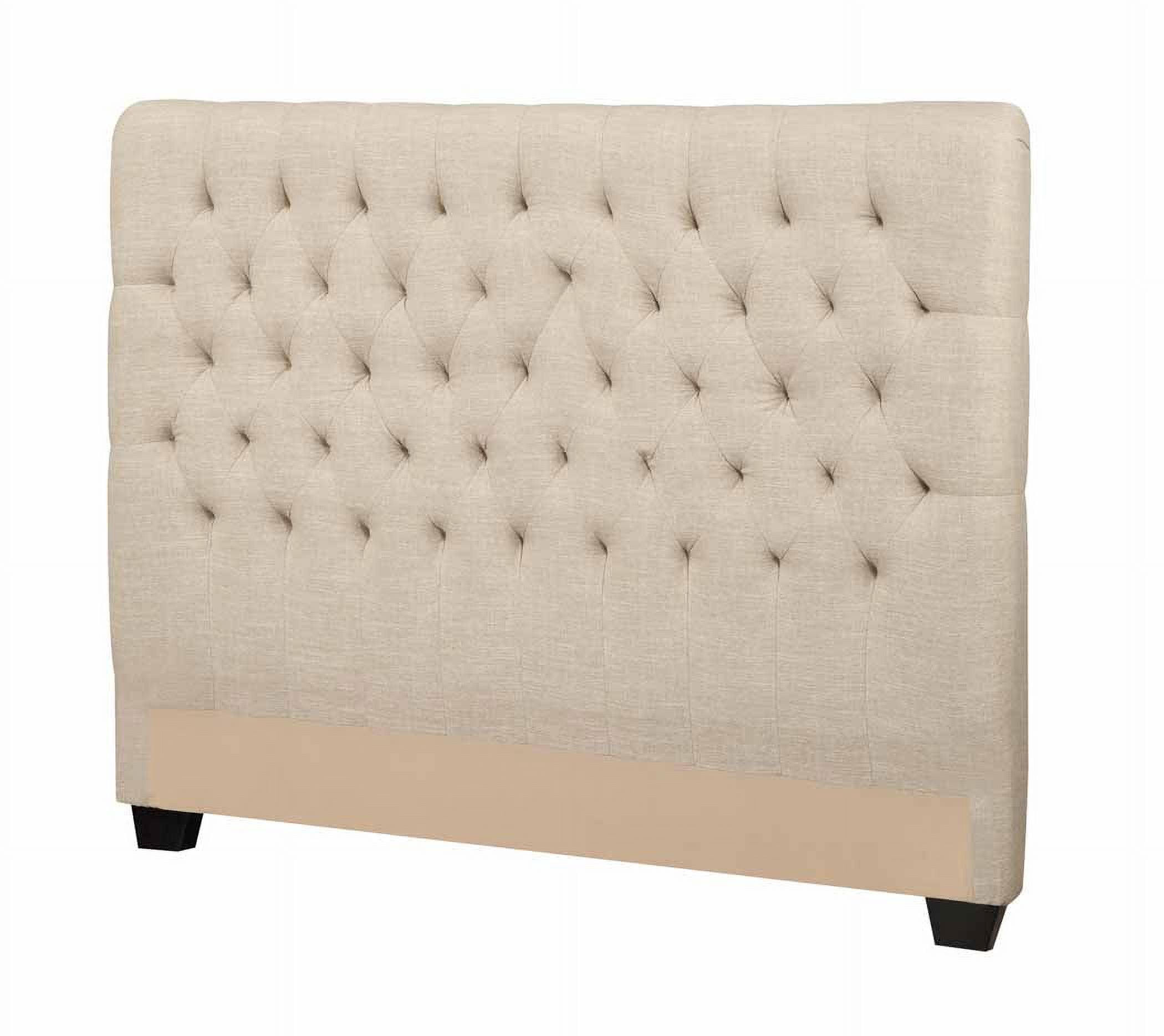 Chloe Upholstered Eastern King Panel Headboard Oatmeal