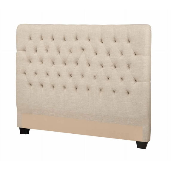 Chloe Upholstered Eastern King Panel Headboard Oatmeal