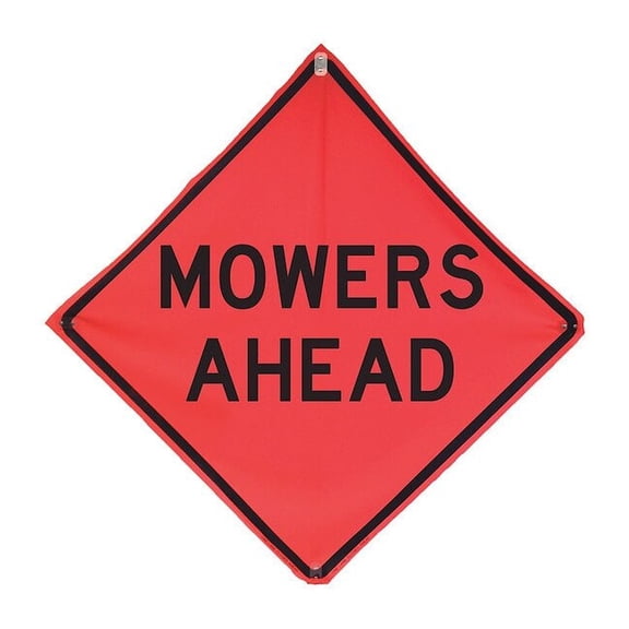 Eastern Metal Signs and Safety Mowing Ahead Traffic Sign,36" x 36" 9U436