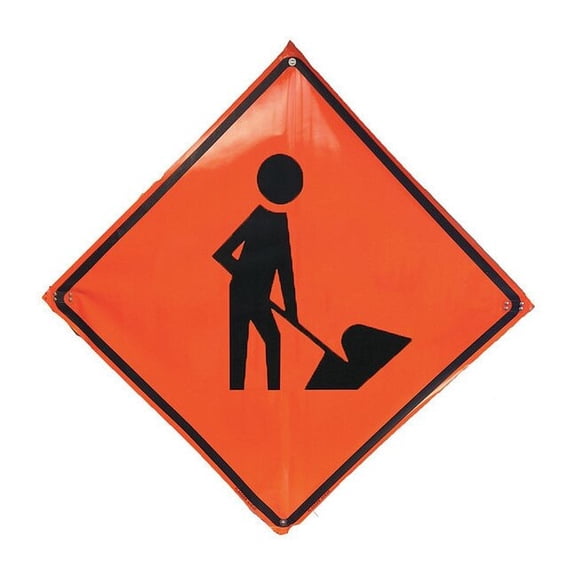 Eastern Metal Signs and Safety Workers Ahead Traffic Sign,36" x 36" 1UBP4