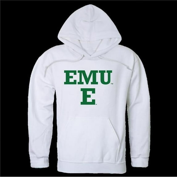 Eastern Michigan University Eagles Seal Hoodie, White - Medium
