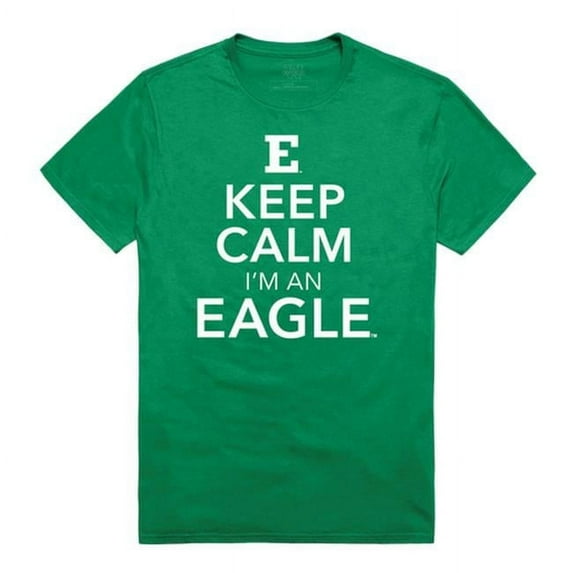 Eastern Michigan University Keep Calm Short Sleeve T-Shirt, Kelly - Large