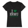 thumbnail image 1 of Eastern New Mexico University Greyhounds I Love Women Short Sleeve T-Shirt, Black - Large, 1 of 1