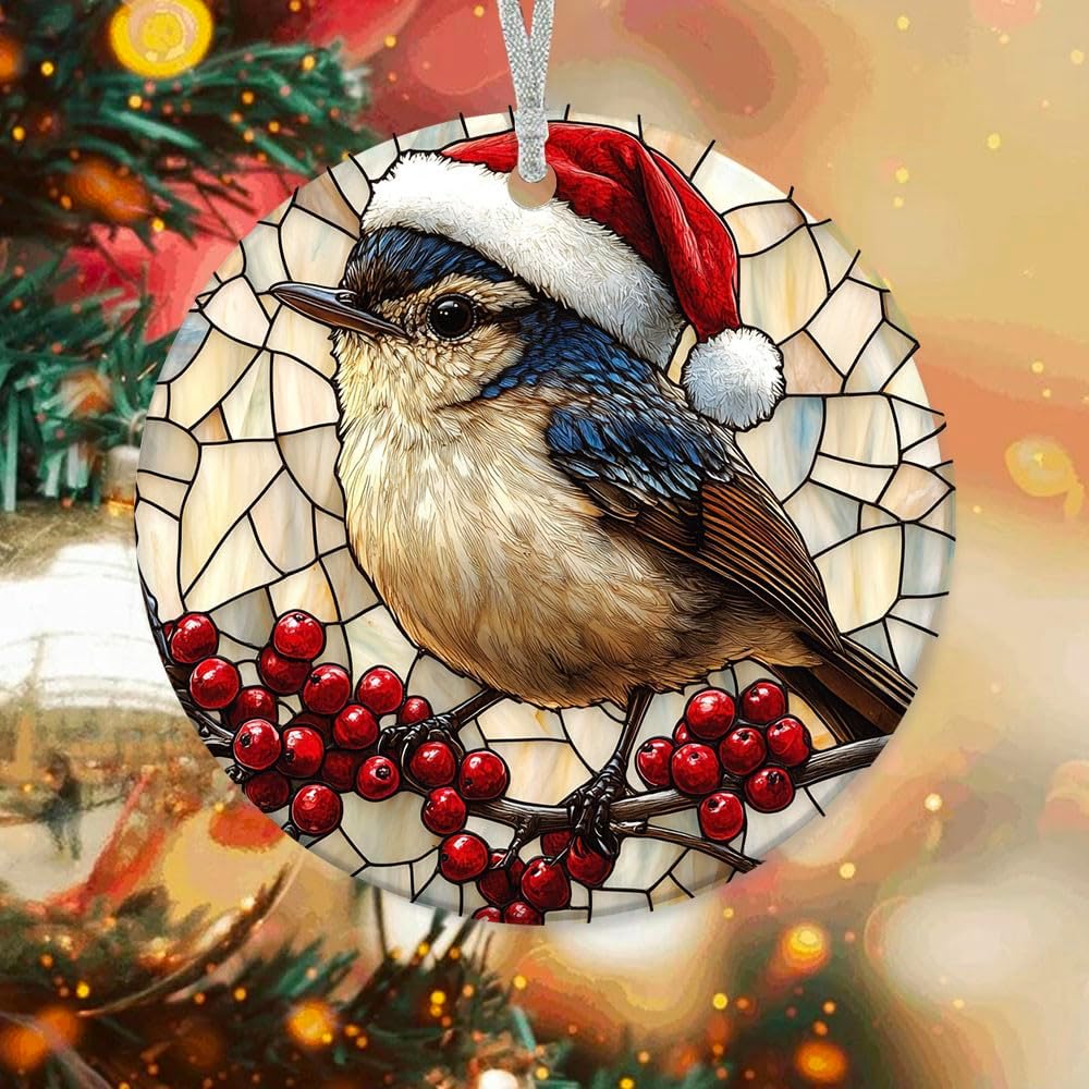 Eastern Phoebe Bird Custom Ornaments 2025 Eastern Phoebe Bird Ornament Eastern Phoebe Bird Custom Ornaments 2025 Eastern Phoebe Bird Ornament