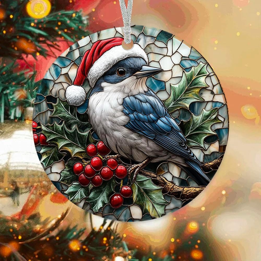 Eastern Phoebe Bird Custom Ornaments 2025 Eastern Phoebe Bird Ornament Eastern Phoebe Bird Custom Ornaments 2025 Eastern Phoebe Bird Ornament