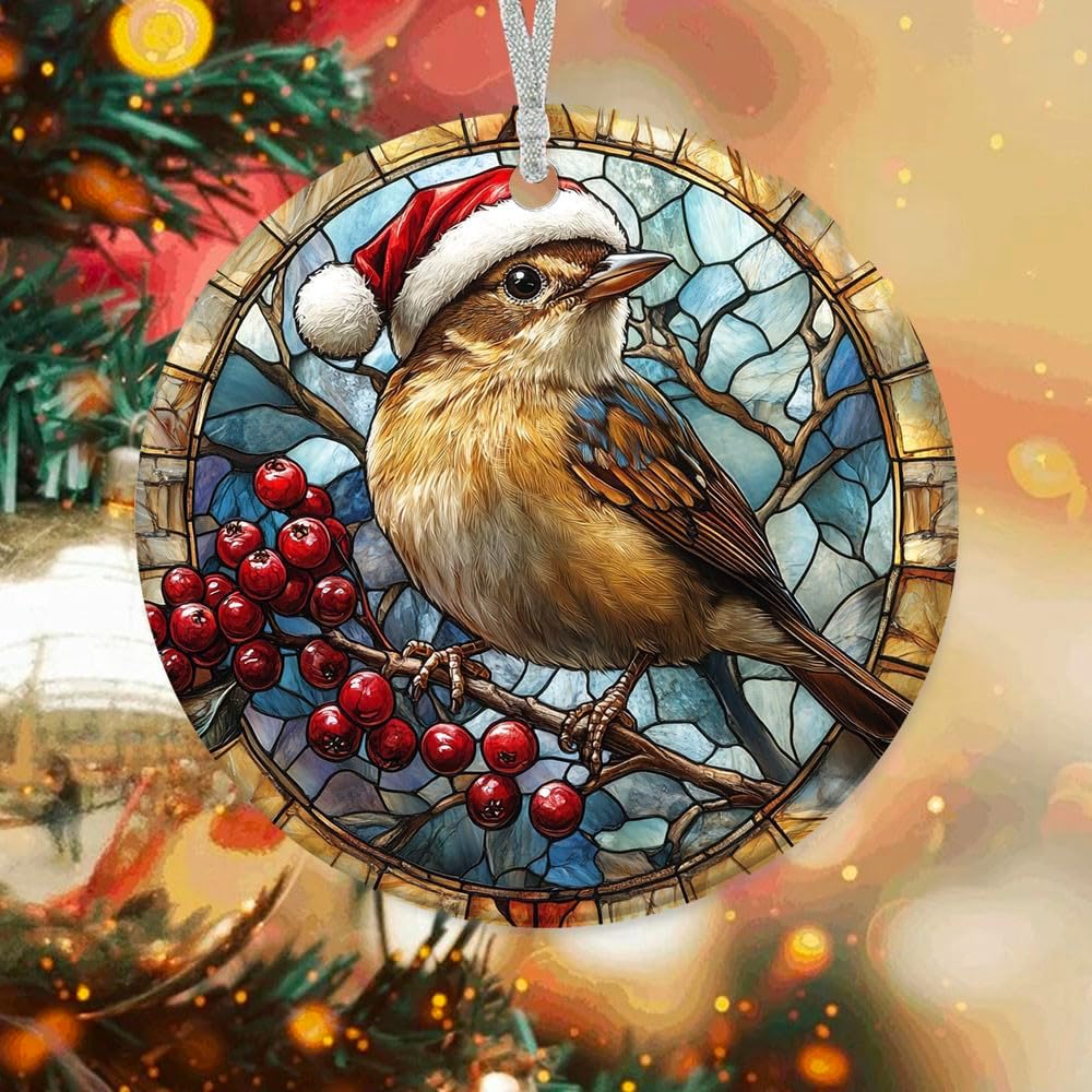 Eastern Phoebe Bird Custom Ornaments 2025 Eastern Phoebe Bird Ornament Eastern Phoebe Bird Custom Ornaments 2025 Eastern Phoebe Bird Ornament