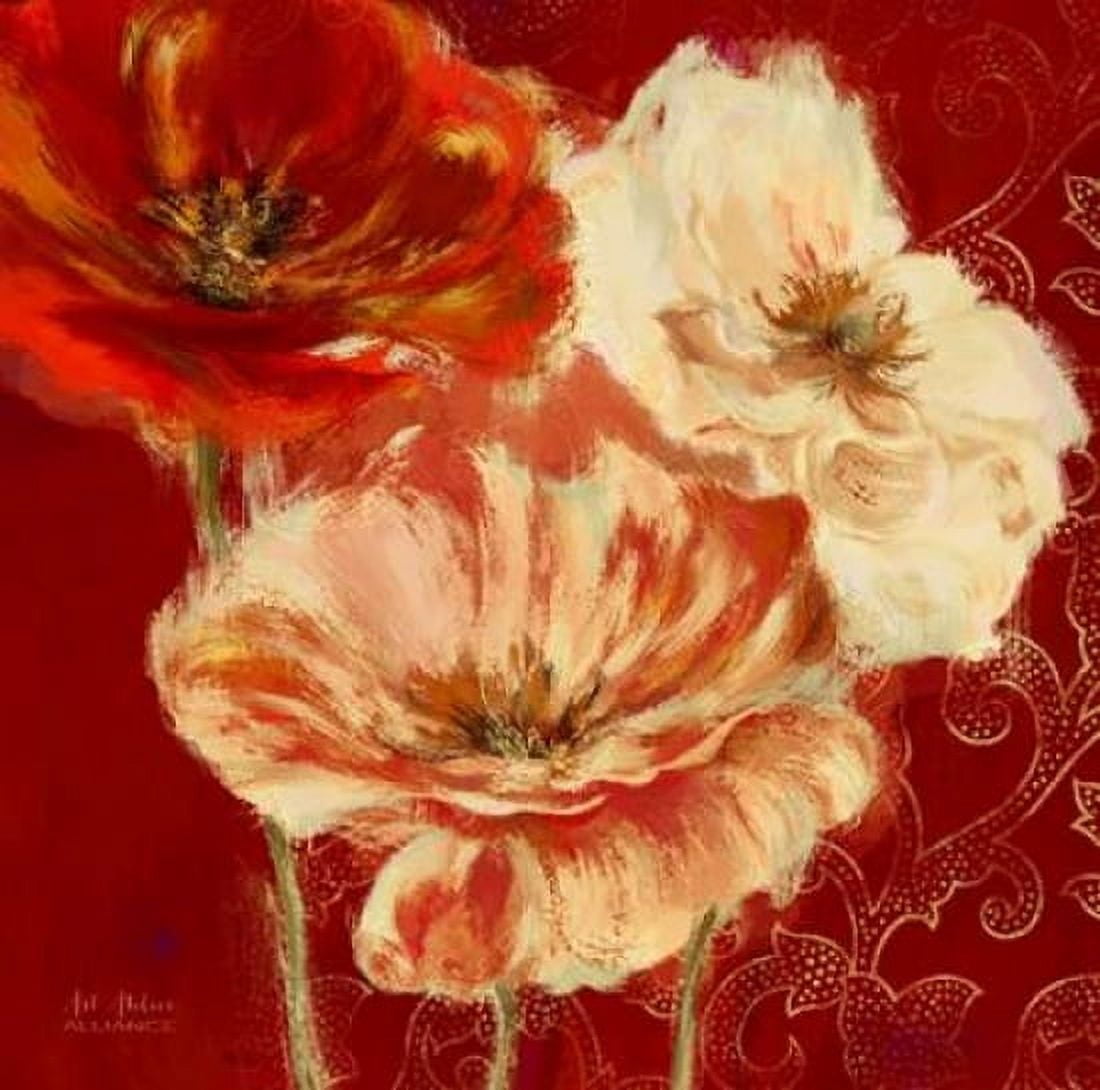 Eastern Poppies 1 Canvas Art - Art Atelier Alliance (24 x 24)