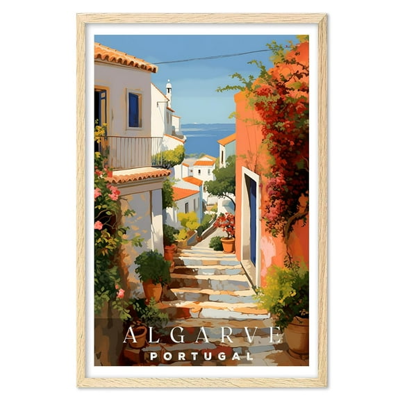 Eastern Print Algarve Poster, Algarve Print, Portugal Poster, Portugal Wall Art, Portugal Gift, Vintage Travel Posters, Travel Print, Travel Gift, Housewarming Gift (UNFRAMED) 11x14