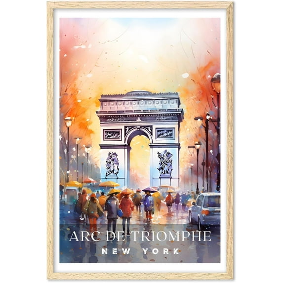 Eastern Print Arc De Triomphe Poster, New York Poster, Arc De Triomphe Wall Art, Vintage Travel Posters, City Wall Art, Stonehenge Gift, Travel Print (UNFRAMED) 18x24