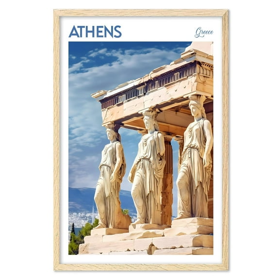 Eastern Print Athens Poster, Greece Poster, Athens Wall Art, Vintage Travel Posters, City Wall Art, Stonehenge Gift, Travel Print, Travel Gift (UNFRAMED) 12x18