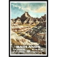 thumbnail image 1 of Eastern Print Badlands National Park Wall Art, National Parks Abstract Nature Landscape Forest Wall Art Pictures For Office Living Room (UNFRAMED), 12x18, 1 of 1