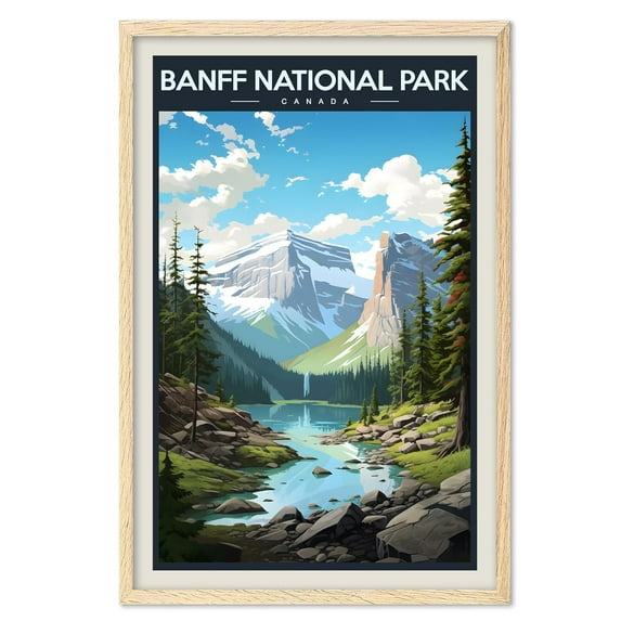 Eastern Print Banff National Park Poster, Banff National Park Print, Canada Poster, Canada Wall Art, Vintage Travel Posters, Travel Print, Travel Gift, Housewarming Gift (UNFRAMED) 11x14