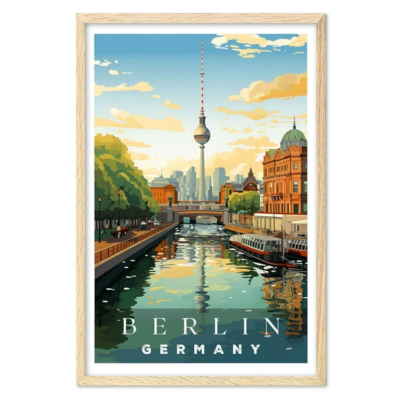 Eastern Print Berlin Poster, Germany Poster, Berlin Wall Art, Vintage Travel Posters, Travel Wall Art, City Wall Art, Germany Gift, Travel Print, Travel Gift (Unframed)