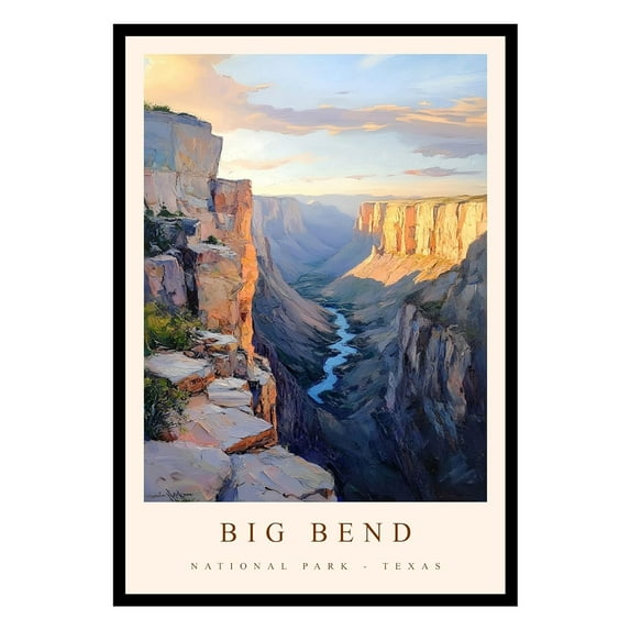 Eastern Print Big Bend Poster, Big Bend National Park Poster, Big Bend Wall Art, National Park Wall Art, National Park Print for Living Room (UNFRAMED), 16x20