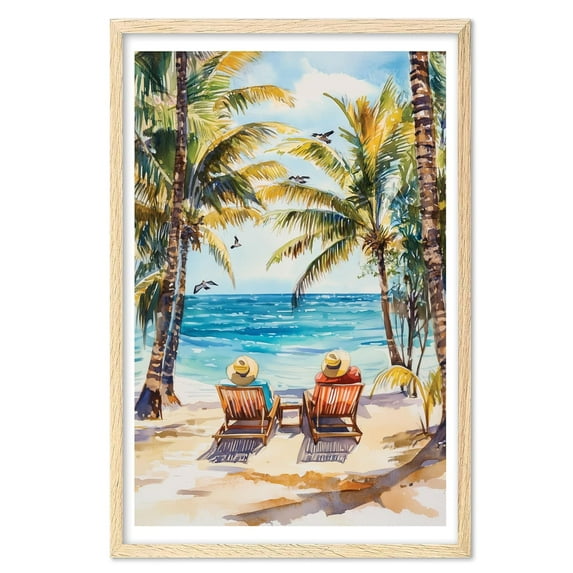 Eastern Print Cancún Mexico Watercolor Wall Art, Mexico Poster, Mexico Travel Poster, Mexico art,Cancun Beach Poster, Mexican Wall Art (UNFRAMED)