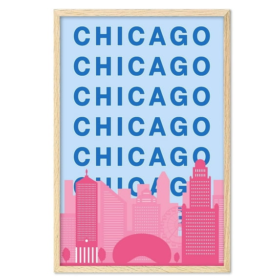 Eastern Print Chicago Wall Art, Chicago Art Print, Illinois Art Print, Chicago Poster, Chicago Gift, Vintage Travel Posters, Travel Wall Art, Chicago Souvenirs, Travel Gift (UNFRAMED)