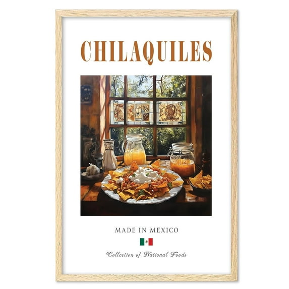 Eastern Print Chilaquiles Poster, Food Wall Art, Mexico Food Print, Modern Kitchen Wall Art, Kitchen Poster, Mexico Wall Art, Kitchen Posters Wall Decor (Unframed), 8x12