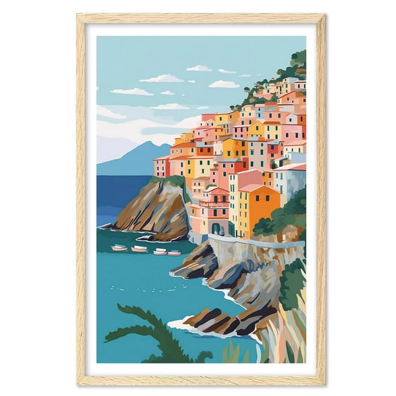 Eastern Print Cinque Terre Travel Print, Italy Art Print, Travel Gift, Travel Poster, Europe Print, Italian Coast, Italian Riviera, Housewarming Gift (UNFRAMED)