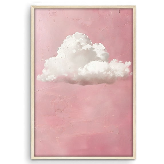 Eastern Print Cloud Print Moody Cloud, Pink Pastel Wall Art, Minimalist Maximalist Living Room Decor, Size 12x18 UNFRAMED