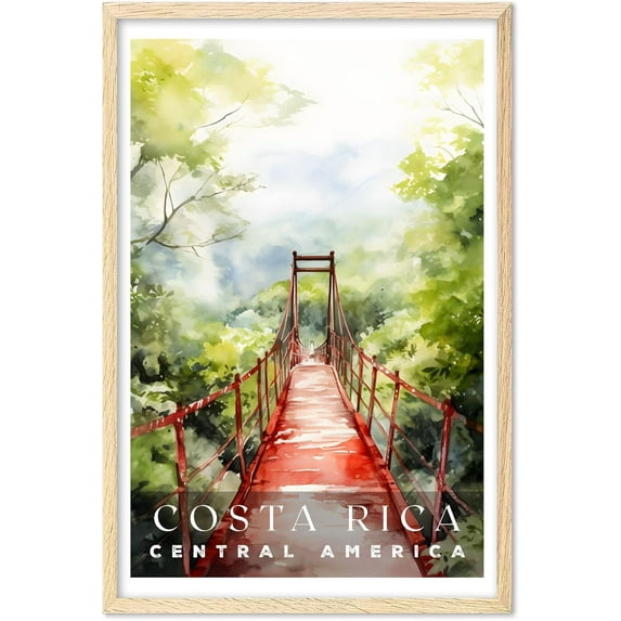 Eastern Print Costa Rica Poster, Central America Poster, Costa Rica Wall Art, Vintage Travel Posters, City Wall Art, Stonehenge Gift, Travel Print (UNFRAMED) 8x12