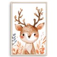 thumbnail image 1 of Eastern Print Cute Deer Cartoon Safari Nursery Poster Wall Decor, Colorful Minimal Animal Wall Prints for Baby Room, Bedroom Home Office Classroom Must Have Decoration, UNFRAMED, 16x24, 1 of 4