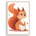 thumbnail image 1 of Eastern Print Cute Squirrel Cartoon Safari Nursery Poster Wall Decor, Colorful Minimal Animal Wall Prints for Baby Room, Bedroom Home Office Classroom Must Have Decoration UNFRAMED, 24x36, 1 of 4