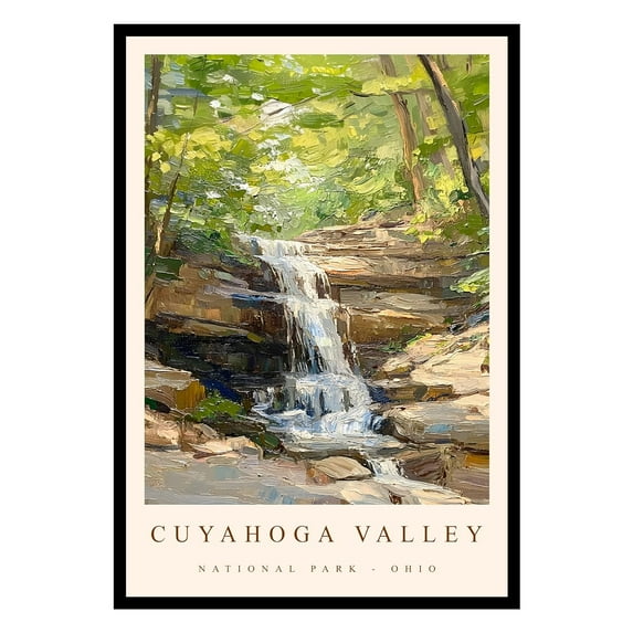 Eastern Print Cuyahoga Valley Poster, Cuyahoga Valley National Park Poster, Cuyahoga Valley Wall Art, National Park Wall Art, National Park Print for Living Room (UNFRAMED) 24x36