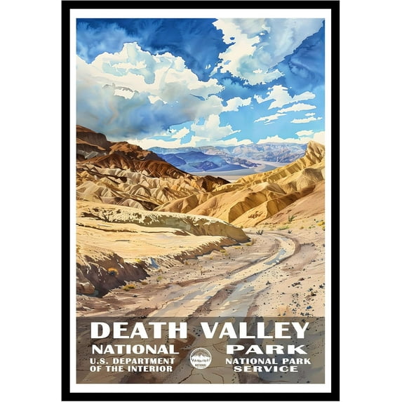 Eastern Print Death Valley National Park Wall Art, National Parks Abstract Nature Landscape Forest Wall Art Pictures For Office Living Room (UNFRAMED), 20x30