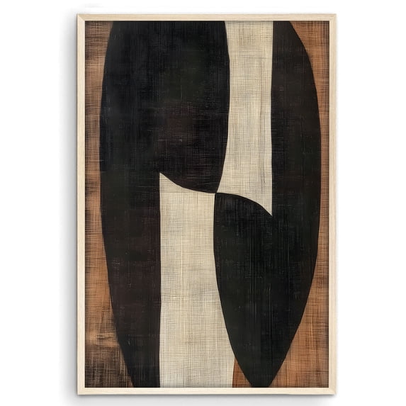 Eastern Print Earth Embrace Abstract Poster - Wabi Sabi Organic Minimalist Wall Art, Size 12x18 UNFRAMED