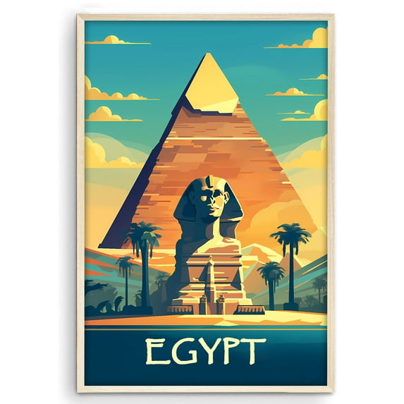 Eastern Print Egypt Poster, City Prints Wall Decor, Travel Poster, Travel Wall Art Decor, Colorfull Travel Poster Decor For Bedroom, Living room, Home Office, UNFRAMED 12x18