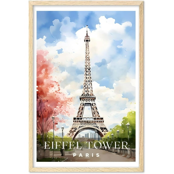 Eastern Print Eiffel Tower Poster, Paris Poster, Eiffel Tower Wall Art, Vintage Travel Posters, City Wall Art, Stonehenge Gift, Travel Print (UNFRAMED) 8x12