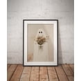thumbnail image 1 of Eastern Print Ghost Holding Wildflowers Poster Vintage Winter Holiday Wall Art Soft Tone Ghost Illustration Decor, 8x12 UNFRAMED, 1 of 3