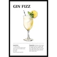 thumbnail image 1 of Eastern Print Gin Fizz Wall Art, Colorful Cocktail Wall Art, Bar Trolley Wall Art, Vintage Cocktail Poster, Love of Wine, Love of Cocktails, Colorful Boho Wall Art, Cocktail Poster (UNFRAMED), 1 of 1
