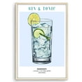 thumbnail image 1 of Eastern Print Gin Tonic Art Cocktail Poster Art, Bar Cart Liquor Poster, Bar Art, Drinks Art Home Decor For Bar, Pub, Kitchen, Club, Cocktail Prints, Bar Posters (UNFRAMED) 8x12, 16x24, 1 of 4
