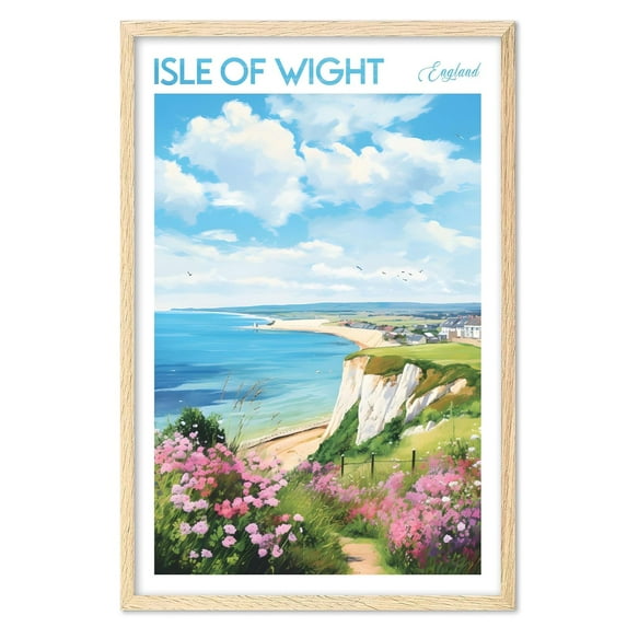 Eastern Print Isle Of Wight Poster, England Poster, Isle Of Wight Wall Art, Vintage Travel Posters, City Wall Art, Isle Of Wight Gift, Travel Print, Travel Gift (UNFRAMED) 8x12