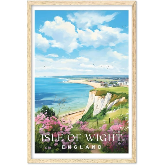 Eastern Print Isle Of Wight Poster, England Poster, Isle Of Wight Wall Art, Vintage Travel Posters, City Wall Art, Isle Of Wight Gift, Travel Print (UNFRAMED) 24x36