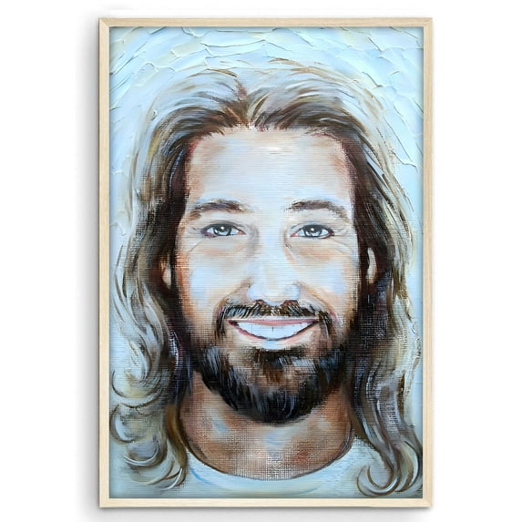 Eastern Print, Jesus Smile Poster, Laughing Christ, Christ's Smile, Jesus Portrait, Jesus Christ Print Decor, Jesus Wall Decor, Jesus Christ Portrait, Christian Art, Jesus Wall Art UNFRAMED 8x12