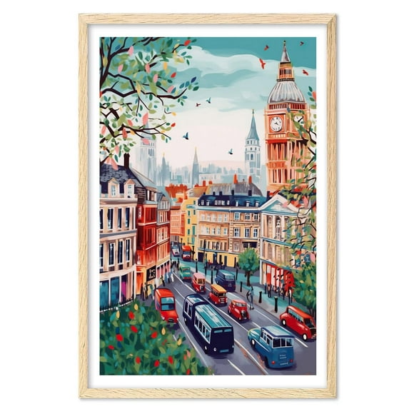 Eastern Print London Art Print, London Wall Art, England Art Print, London Poster, London Gift, Vintage Travel Posters, Travel Wall Art, London Souvenirs, Travel Gift (UNFRAMED)