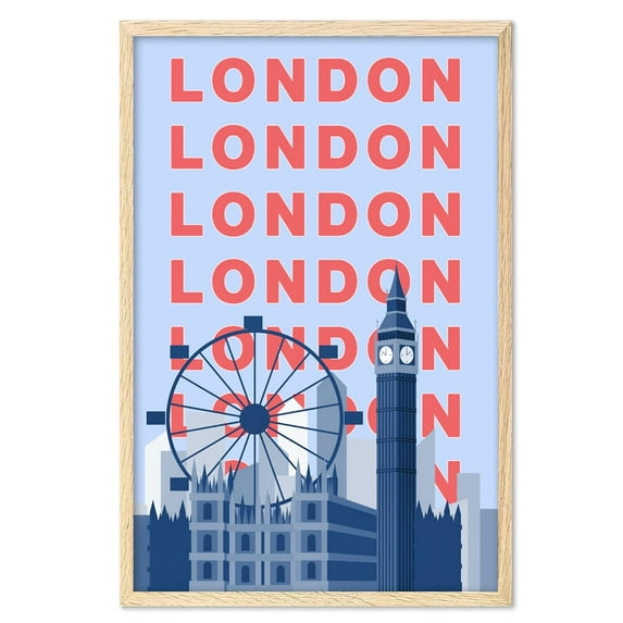 Eastern Print London Wall Art, London Art Print, England Art Print, London Poster, London Gift, Vintage Travel Posters, Travel Wall Art, London Souvenirs, Travel Gift (UNFRAMED)