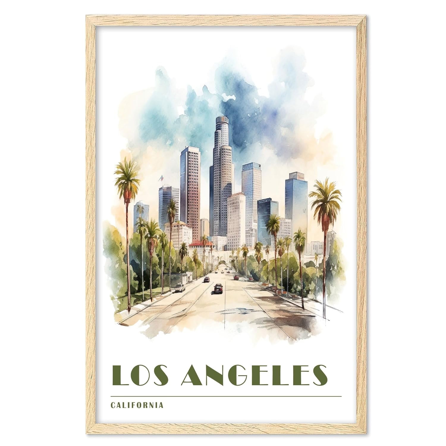 Eastern Print Los Angeles Wall Art, States Landscape Wall Art Decor
