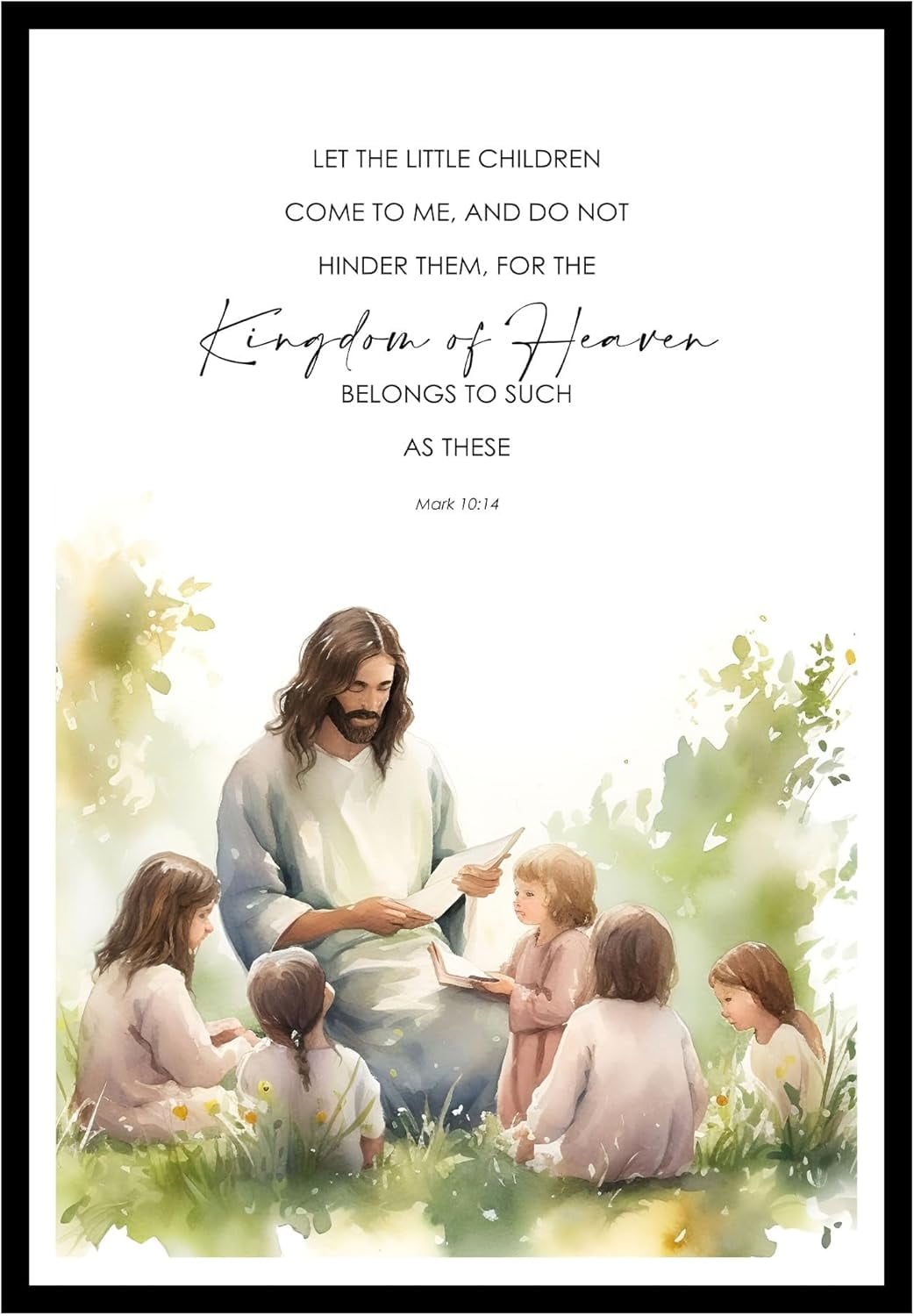 Eastern Print Mark 10:14 Wall Art, Christian Wall Art, Jesus Poster ...