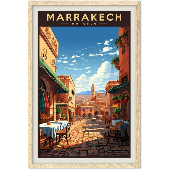 Eastern Print Marrakech Poster, Morocco Poster, Morocco Wall Art, Vintage Travel Posters, Travel Wall Art, City Wall Art, Morocco Souvenirs, Travel Print, Travel Gift (Unframed)