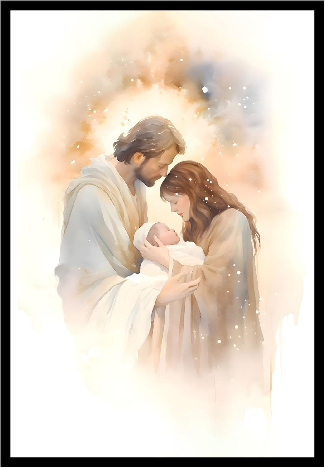 Eastern Print Mary Joseph And Baby Jesus, Nativity Scene Birth Of Jesus, , Festive Season Wall ...