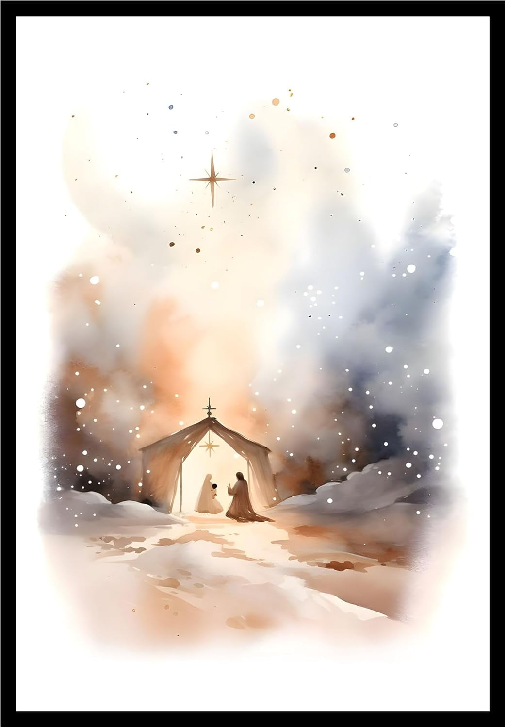 Eastern Print Mary Joseph And Baby Jesus, Nativity Scene Birth Of Jesus ...